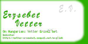 erzsebet vetter business card